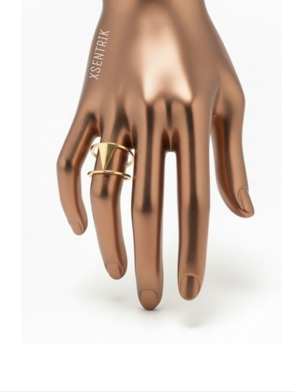 STAINLESS STEEL NAYOMI ABSTRACT RING - Picture 4 of 10